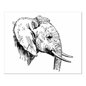 Wooden Art Stamp - Elephant Rubberstempel (Afrduk)