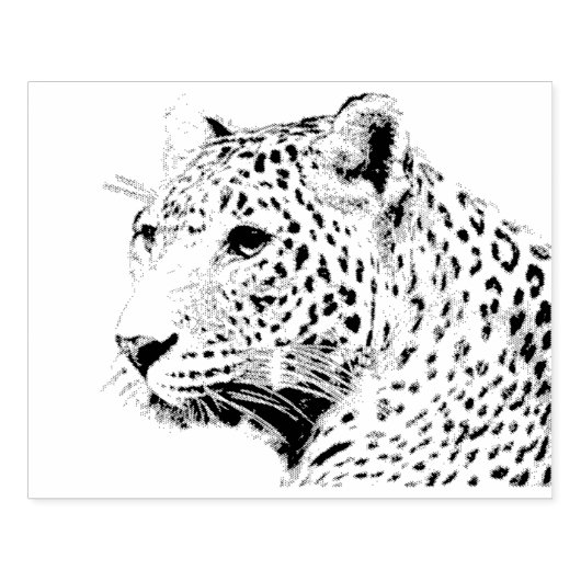 Wooden Art Stamp - Leopard Rubberstempel (Afrduk)