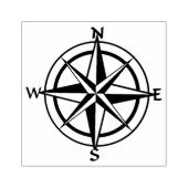 Wooden Art Stamp - Nautical Compass Rubberstempel (Afrduk)