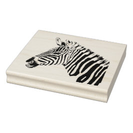 Wooden Art Stamp - Zebra Rubberstempel