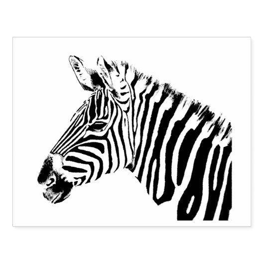 Wooden Art Stamp - Zebra Rubberstempel (Afrduk)
