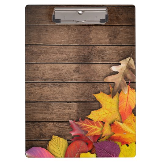 Wooden Autumn Background Modern Elegant Klembord (Voorkant)