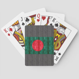 Wooden Bangladesh Flag Pokerkaarten