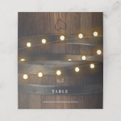 Wooden Barrel Rustic Weddenschappen Plaatskaartje (Buitenkant ongevouwen)