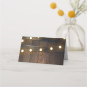 Wooden Barrel Rustic Weddenschappen Plaatskaartje (Achterkant)