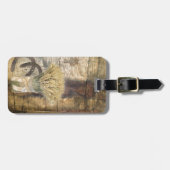 Wooden Barrel western land hoefijzer tarwe Bagagelabel (Voorkant horizontaal)