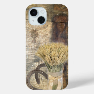 Wooden Barrel western land hoefijzer tarwe iPhone 15 Case