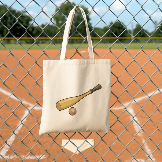 Wooden Baseball Bat Tote Bag