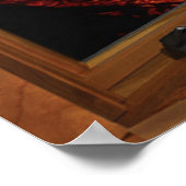 Wooden Bay-vensterverlichting - Uitzicht in het na Poster (Hoek)