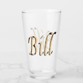 Wooden Bill Name Logo, Glas (Achterkant)