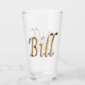 Wooden Bill Name Logo, Glas (Voorkant)