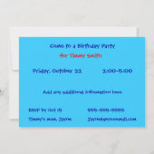 Wooden Biplane Invite Kaart (Achterkant)