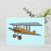 Wooden Biplane Kaart (Staand voorkant)