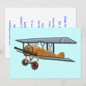 Wooden Biplane Kaart (Voorkant / Achterkant)
