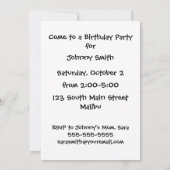 Wooden Biplane over Fields Birthday Invitation Kaart (Achterkant)