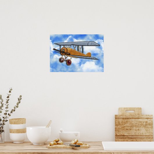 Wooden Biplane Poster (Keuken)