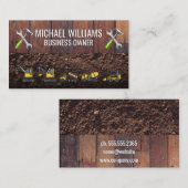 Wooden Boards Dirt | Bouwvoertuigen | Hulpmiddelen Visitekaartje (Voorkant / Achterkant)