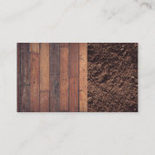 Wooden Boards Dirt | Excavator en gereedschap Visitekaartje (Achterkant)