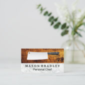 Wooden Boards marmer | Butcher Knife Visitekaartje (Staand voorkant)