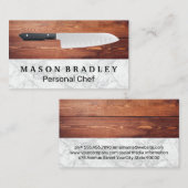 Wooden Boards marmer | Culinaire papierwaren Visitekaartje (Voorkant / Achterkant)