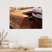 Wooden Boat en nomad Motor Photography Poster (Keuken)