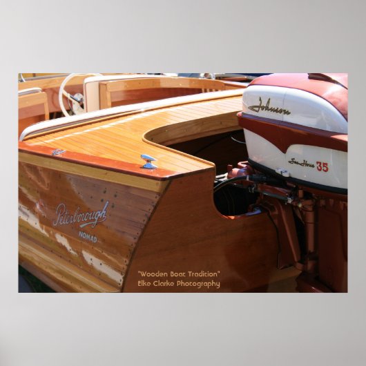 Wooden Boat en nomad Motor Photography Poster (Voorkant)