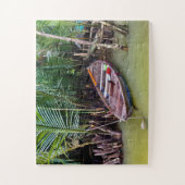 Wooden Boat in Mekong Delta Legpuzzel (Verticaal)