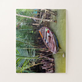 Wooden Boat in Mekong Delta Legpuzzel