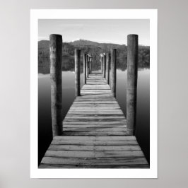 Wooden Boat Landing op Derwentwater Poster