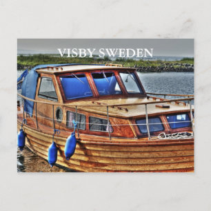 WOODEN BOAT, VISBY ZWEDEN BRIEFKAART