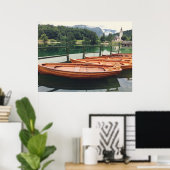 Wooden Boats in Lake Bohinj, Slovenië Foto Poster (Thuiskantoor)