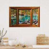 Wooden Bow-vensterverlichting voor kunstwerken - C Poster (Keuken)