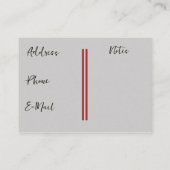 Wooden Bowtie Visitekaartje (Achterkant)