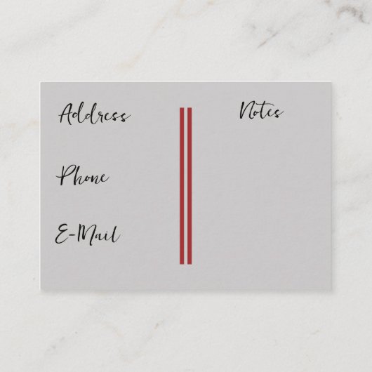 Wooden Bowtie Visitekaartje (Achterkant)