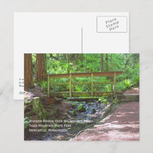 Wooden Bridge-Briefkaart Briefkaart (Voorkant / Achterkant)