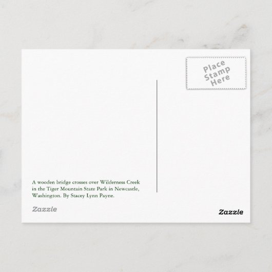 Wooden Bridge-Briefkaart Briefkaart (Achterkant)