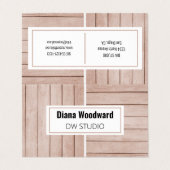 Wooden Brown Modern Background Visitekaartje (Buitenkant ongevouwen)