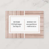 Wooden Brown Modern Background Visitekaartje (Achterkant)