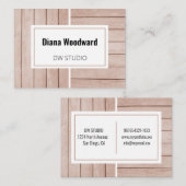 Wooden Brown Modern Background Visitekaartje (Voorkant / Achterkant)