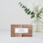 Wooden Brown Modern Background Visitekaartje (Staand voorkant)