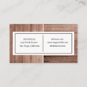 Wooden Brown Modern Background Visitekaartje (Achterkant)