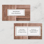 Wooden Brown Modern Background Visitekaartje (Voorkant / Achterkant)