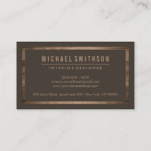 Wooden Brown Rustic Carpenter Visitekaartje (Achterkant)