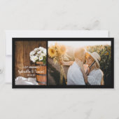 Wooden Bucket and Daisies Country Just Married Aankondiging (Voorkant)