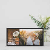 Wooden Bucket and Daisies Country Just Married Aankondiging (Staand voorkant)