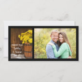 Wooden Bucket Daisies Country Weddenschap Dank je Bedankkaart (Voorkant)