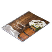 Wooden Bucket White Daisies Country Barn Wedding Notitieboek (Linkerzijde)