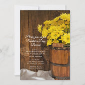Wooden Bucket Yellow Daisies Moederdag Brunch Kaart (Voorkant)