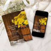 Wooden Bucket Yellow Daisies Moederdag Brunch Kaart