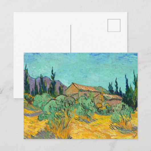 Wooden Cabins among the Olive Trees and Cypresses Briefkaart (Voorkant / Achterkant)